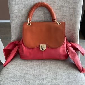 Z Spoke by Zac Posen coral pink leather handbag